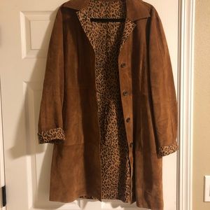 Reversible Suede Leopard/Brown Jacket